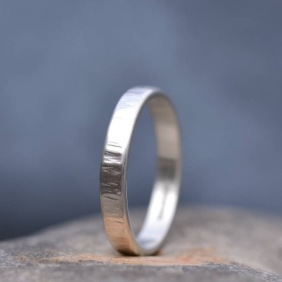 Silver Rippled Wedding Ring - The Handmade ™