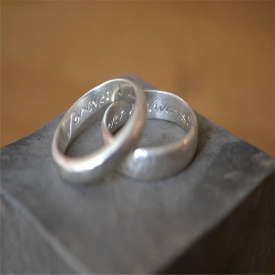 Silver Satin Finish Wedding Ring - The Handmade ™