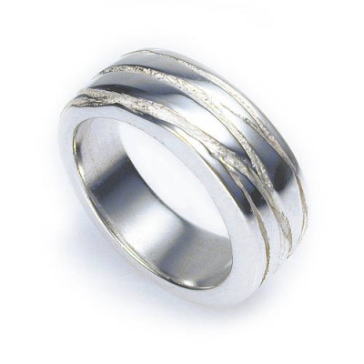 Silver Texture Bound Ring - The Handmade ™
