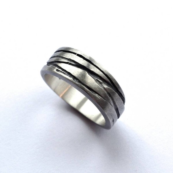 Silver Texture Bound Ring - The Handmade ™