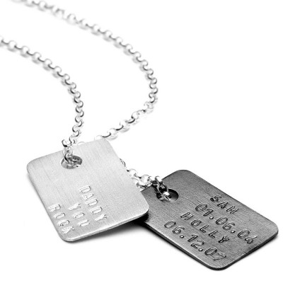 Mens Silver Tag Necklace - The Handmade ™