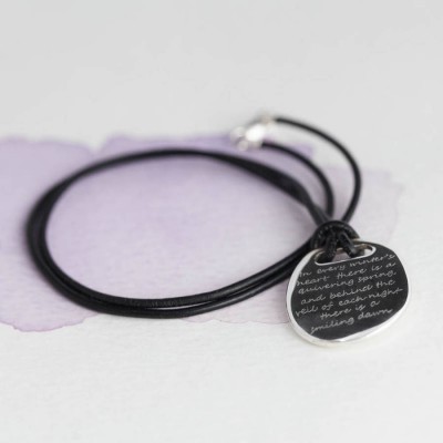 Mens Silver Quote Necklace - The Handmade ™