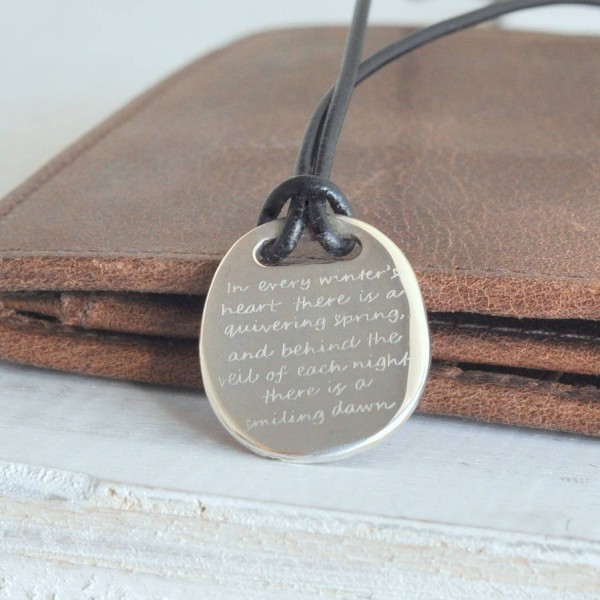 Mens Silver Quote Necklace - The Handmade ™