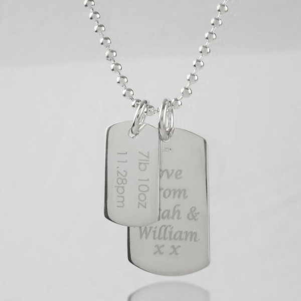Mens Birth Day Celebration Dog Tags Necklace - The Handmade ™