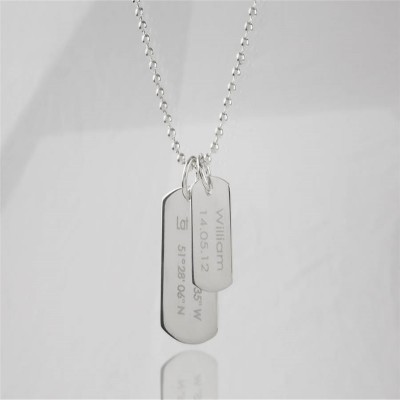 Mens Birth Day Celebration Dog Tags Necklace - The Handmade ™