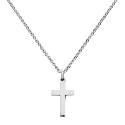 Mini Silver Cross Charm Necklace - The Handmade ™