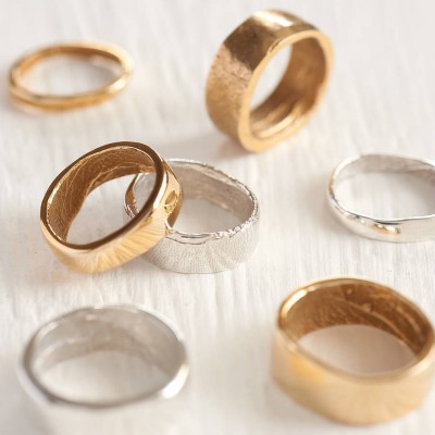 Rose Gold Bespoke Fingerprint Wedding Ring - The Handmade ™