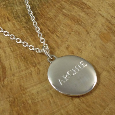 Mens Silver Pebble Necklace - The Handmade ™