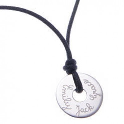 Mens Silver Open Disc Necklace - The Handmade ™
