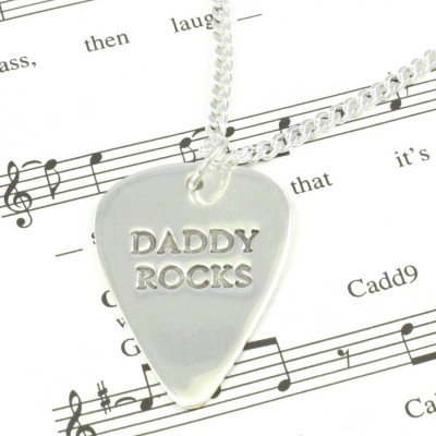 Mens Silver Plectrum Necklace - The Handmade ™