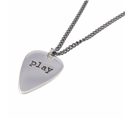 Mens Silver Plectrum Necklace - The Handmade ™