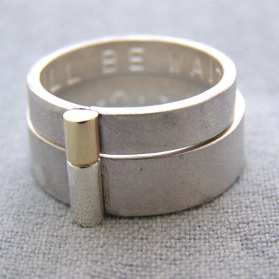 Personalised Silver And Gold His And Hers Rings - The Handmade ™