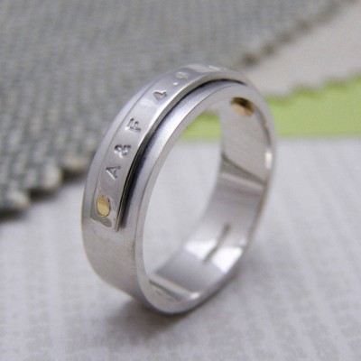 Personalised Silver And Gold Rivet Rings - The Handmade ™