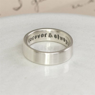 Personalised Silver Hidden Message Ring - The Handmade ™