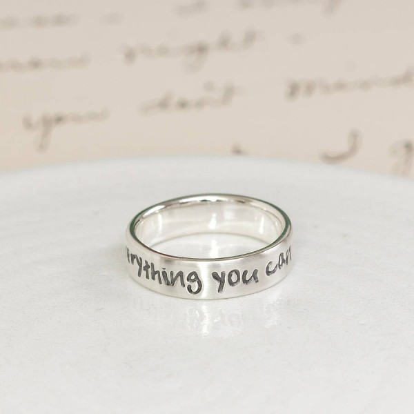 Personalised Silver Script Ring - The Handmade ™