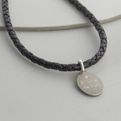 Personalised Silver St Christopher Necklet - The Handmade ™