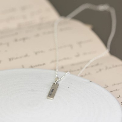 Silver Tag Necklace - The Handmade ™
