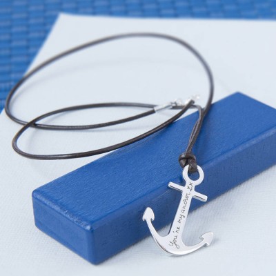 Mens Silver Anchor Necklace - The Handmade ™