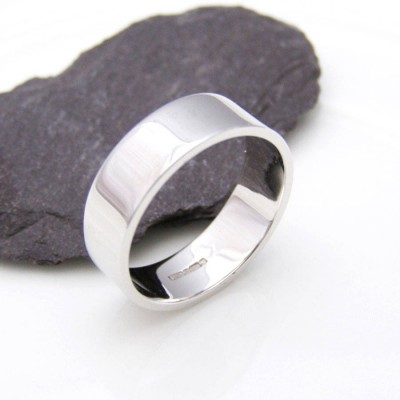 Personalised White Gold Wedding Ring - The Handmade ™