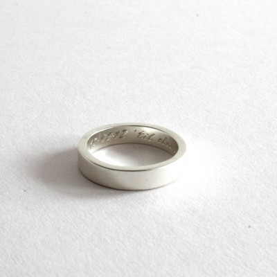 Silver Band 5mm Personalised Silver Ring - The Handmade ™