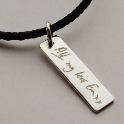 Your Handwriting Leather Necklace - The Handmade ™