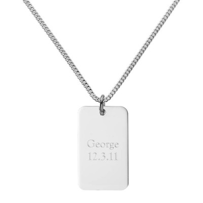 Silver Dog Tag Necklace - The Handmade ™