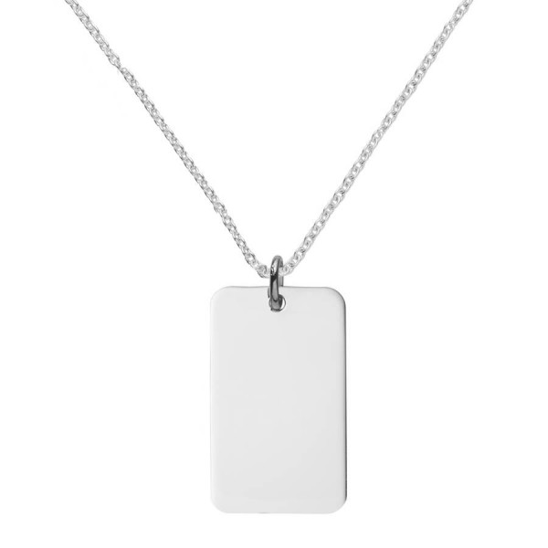 Silver Dog Tag Necklace - The Handmade ™