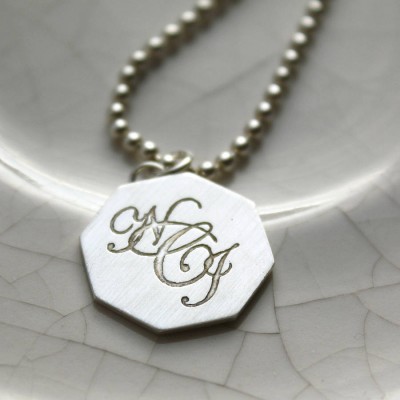 Silver Monogram Necklace - The Handmade ™