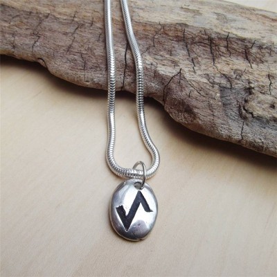 Silver Rune Stone Necklace - The Handmade ™