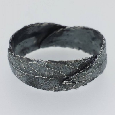 Silver Three Leaf Band Ring - The Handmade ™