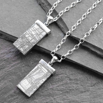 Silver Tipped Meteorite Necklace - The Handmade ™
