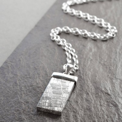 Silver Tipped Meteorite Necklace - The Handmade ™