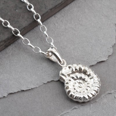 Silver Ammonite Pendant - The Handmade ™