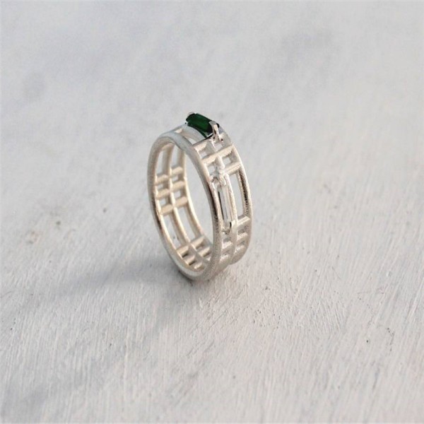 Silver Inclusions Two Ring - The Handmade ™