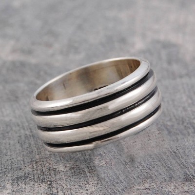 Mens Silver Spinning Ring - The Handmade ™