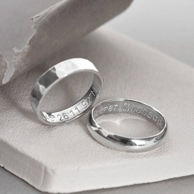 Silver Secret Message Ring - The Handmade ™