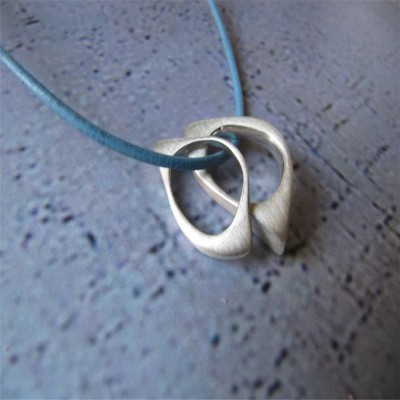 U And Me2 Infinity Silver Pendants On Leather - The Handmade ™