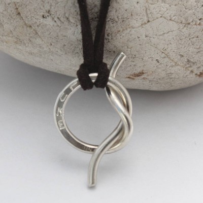 Unisex Silver Knot Necklace - The Handmade ™