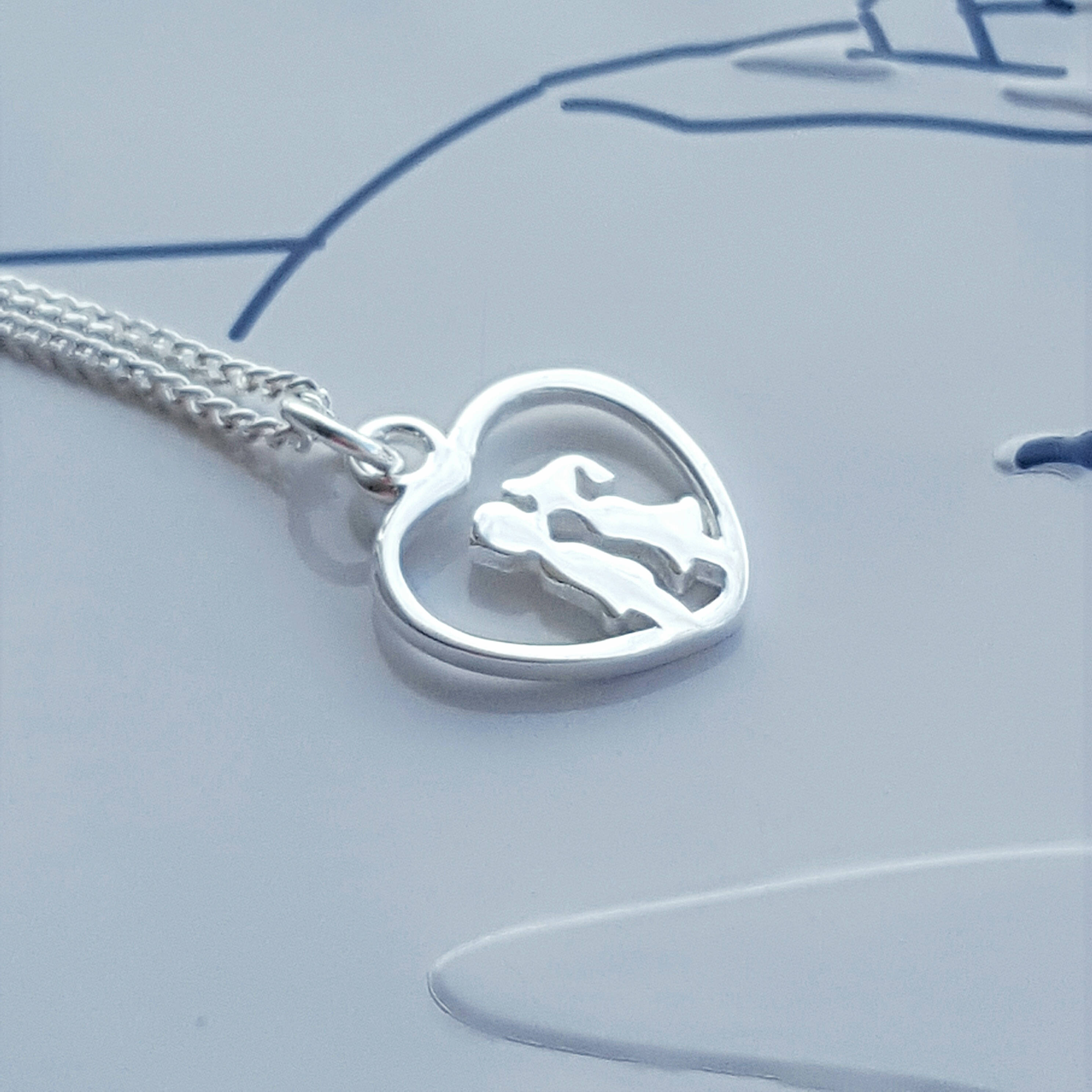 Heart Necklace, Sterling Silver Heart Necklace, Silver Heart Necklace, Heart Necklace, Heart Charm, Gift For Her, Alexia Jewellery