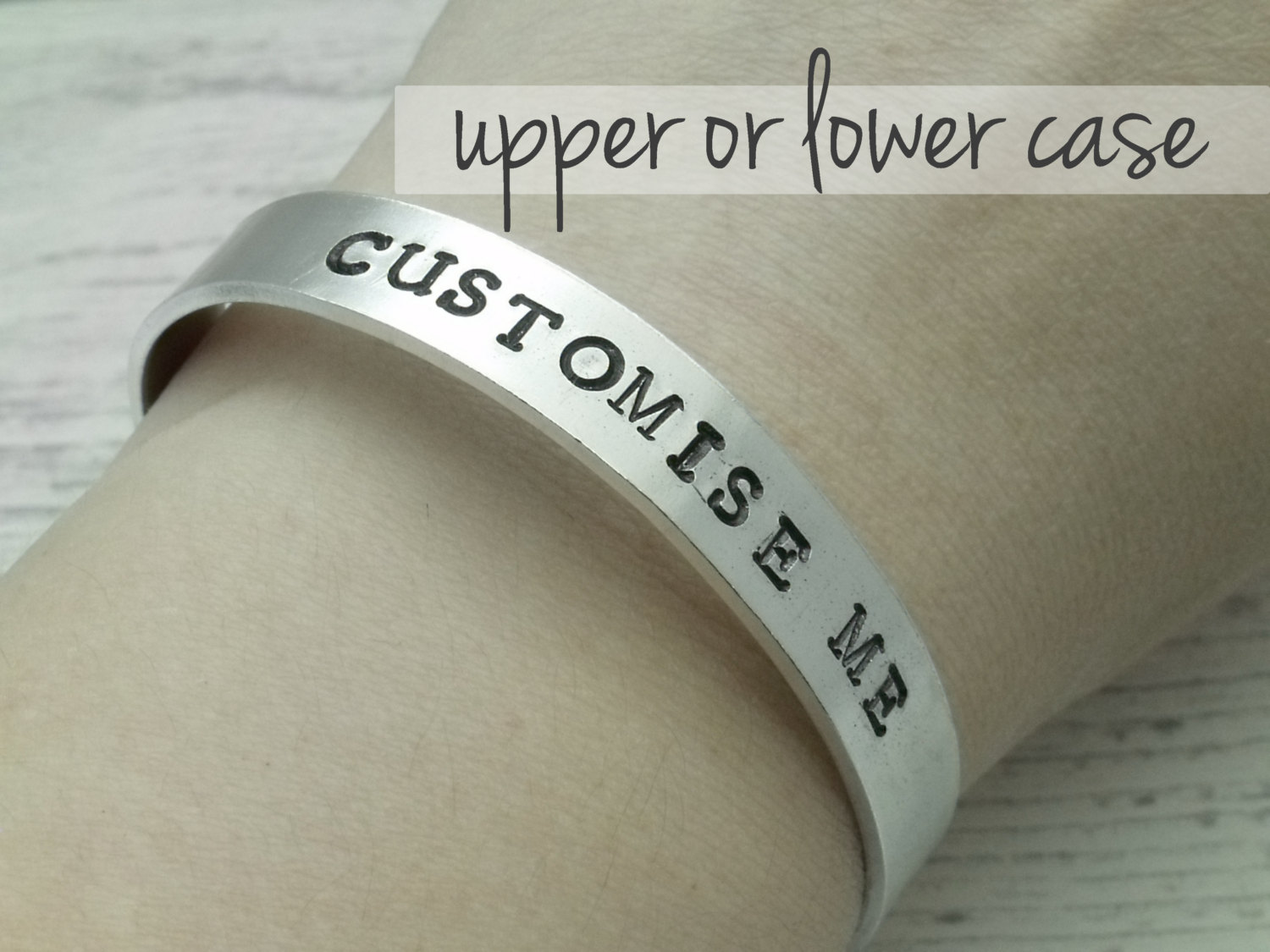Customise Me personalised hand stamped bracelet, customised bangle, hand stamped bangle, gift for mum mon, daughter, for wife, girlfriend