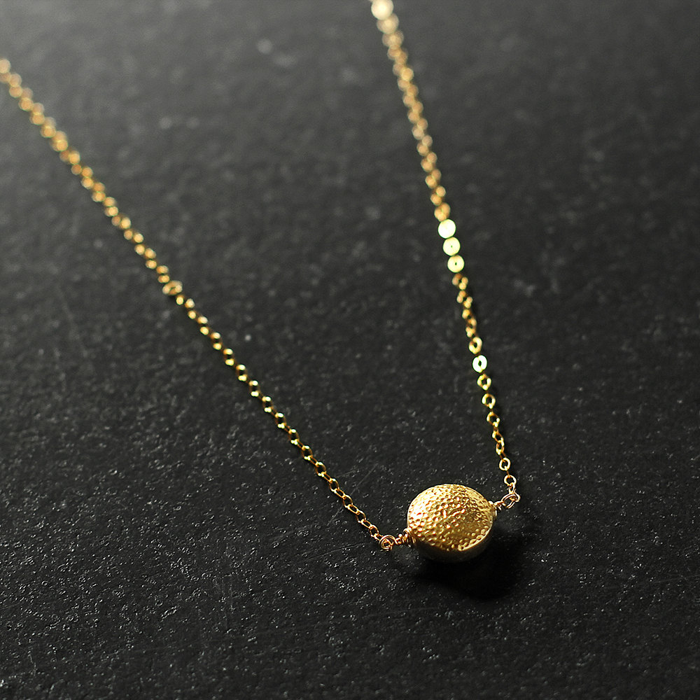 Dahlia - minimal 18k gold vermeil necklace - delicate gold necklace - gold pendant necklace - gold circle necklace - gift for mother
