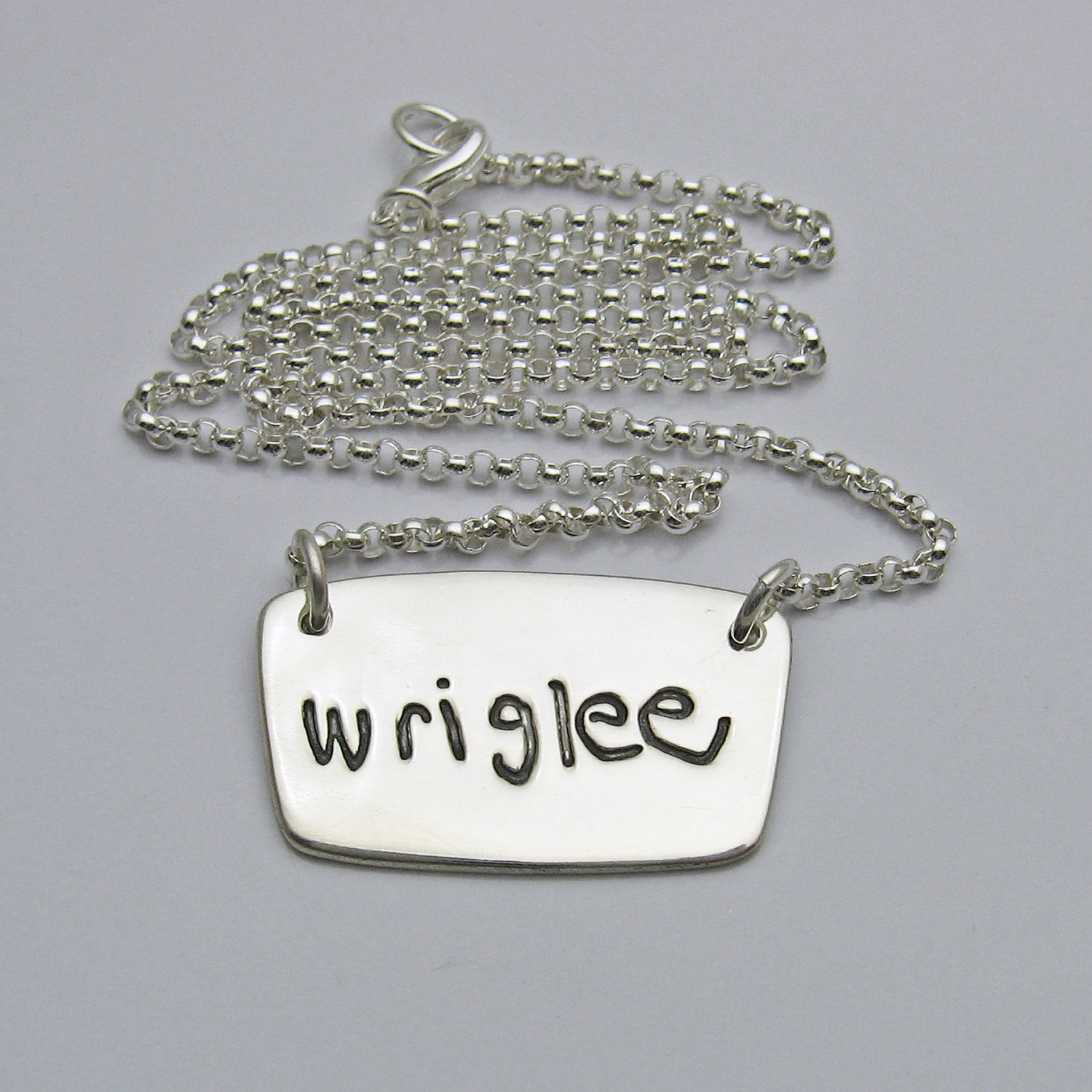 Handwriting Jewelry, Silver Handwriting Necklace, Silver Handwriting Pendant, Personalized Jewelry, Children's Artwork, Memorial Jewelry