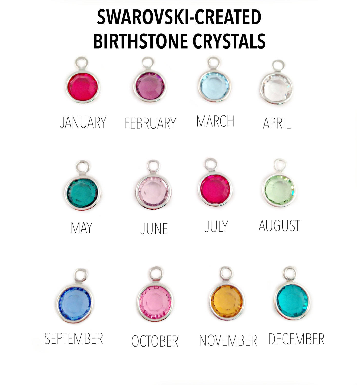 Personalized Heart Washer Name Necklace - Engraved Jewelry - Mother Necklace Birthstones - Personalized Necklace - 1416