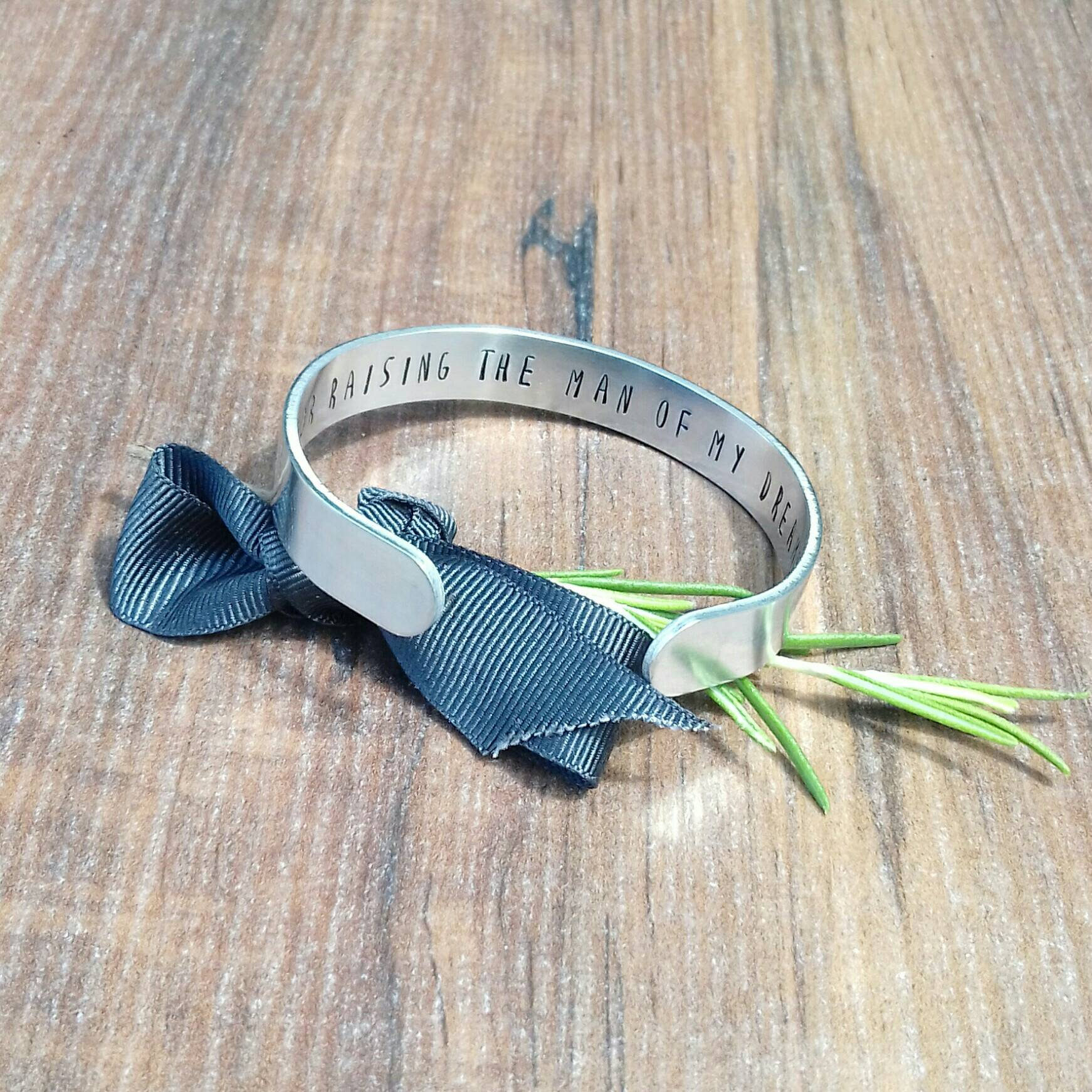 Mother In Law Gifts, Personalised Hidden Message Bracelet, Sentimental Gifts, Hand Stamped Jewellery,