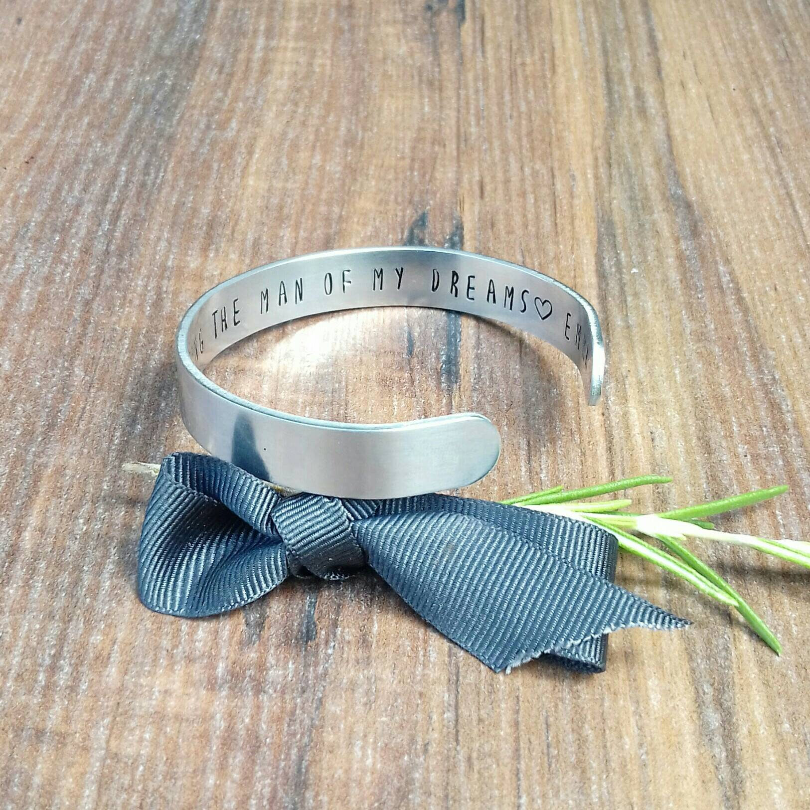 Mother In Law Gifts, Personalised Hidden Message Bracelet, Sentimental Gifts, Hand Stamped Jewellery,