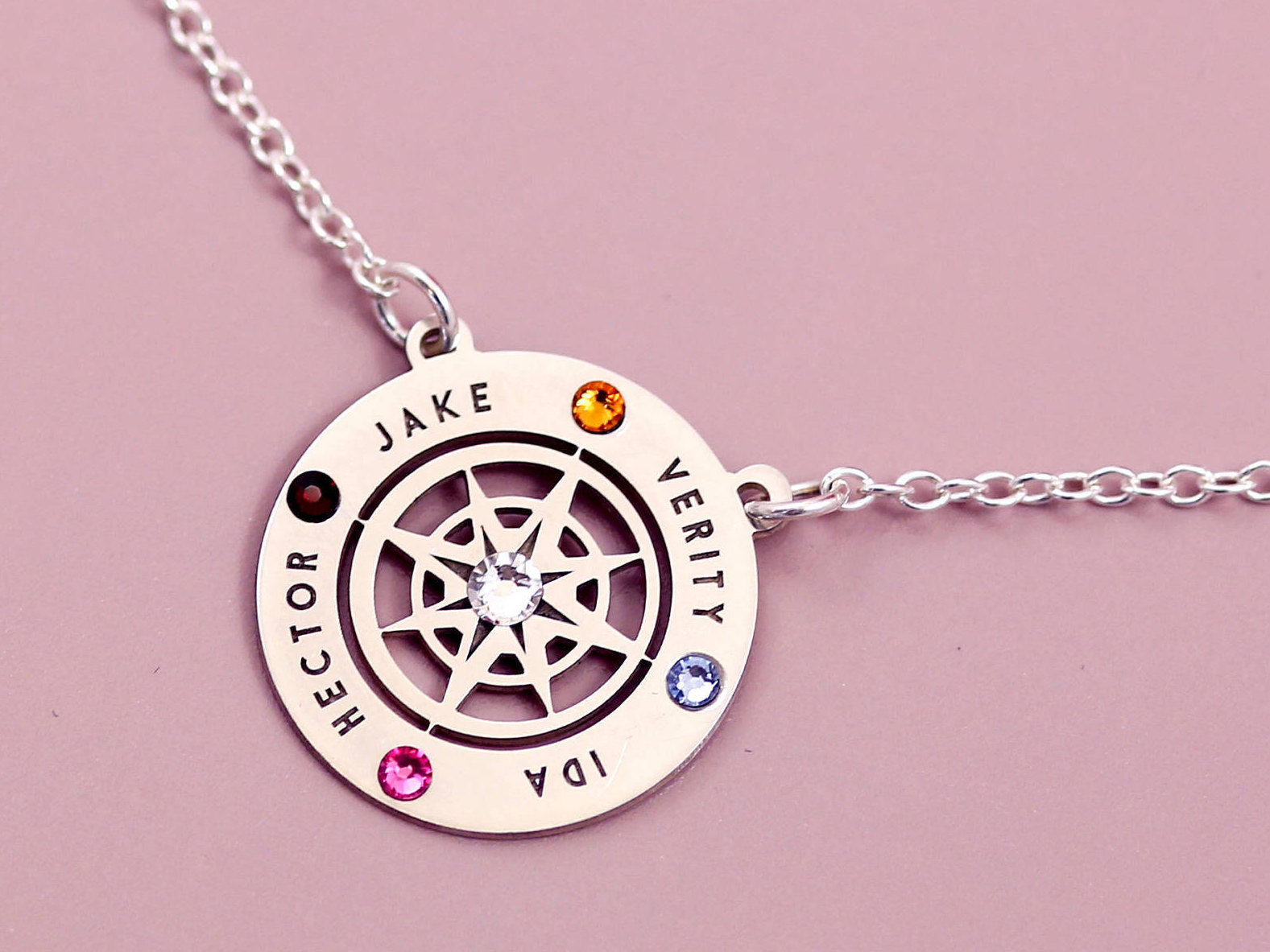 Bestfriend Necklace | Girl Gang | Gift For Bestfriend | Ill love you forever | Compass Charm | Squad Goals | Custom Name Necklace