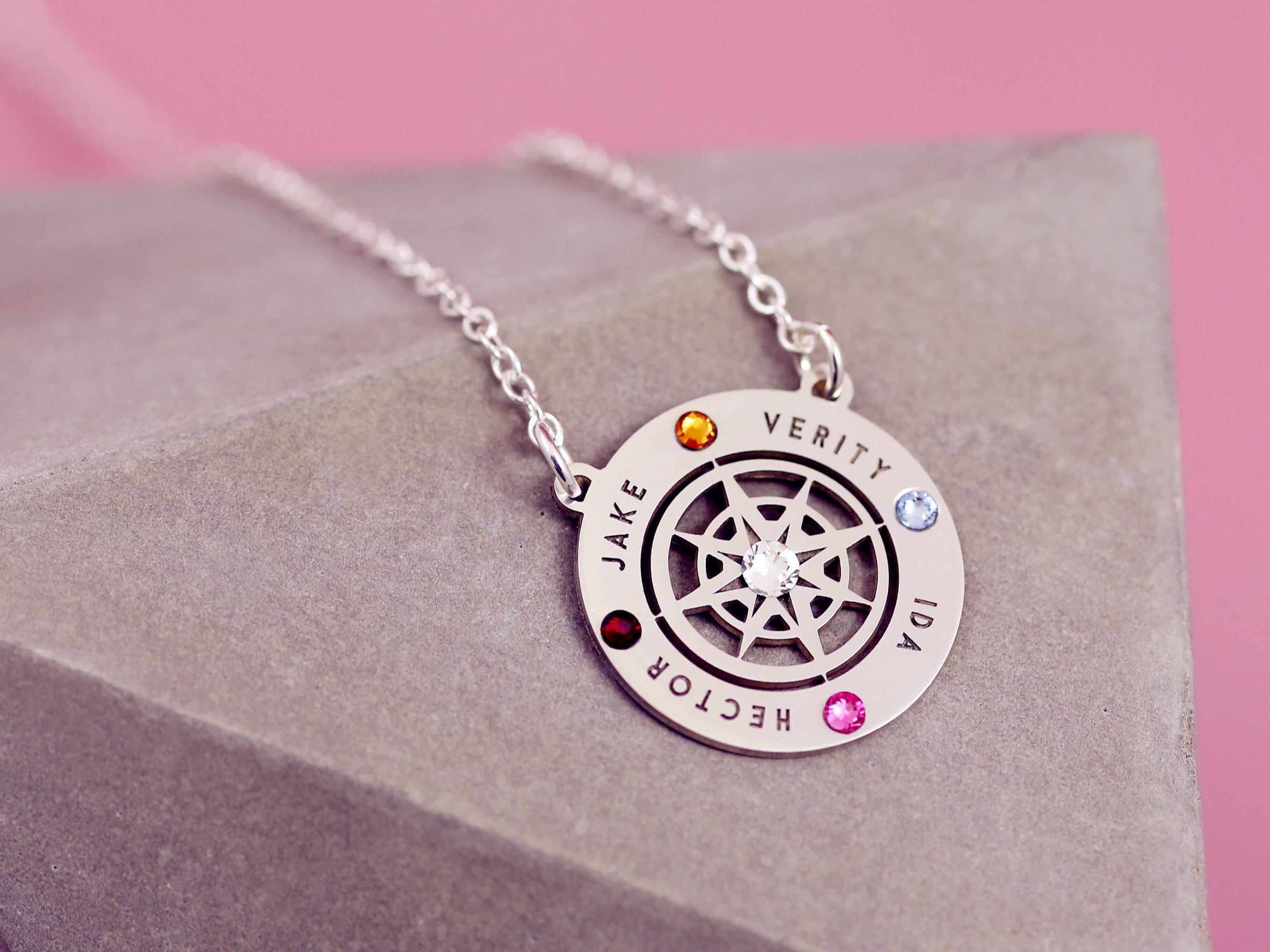 Bestfriend Necklace | Girl Gang | Gift For Bestfriend | Ill love you forever | Compass Charm | Squad Goals | Custom Name Necklace
