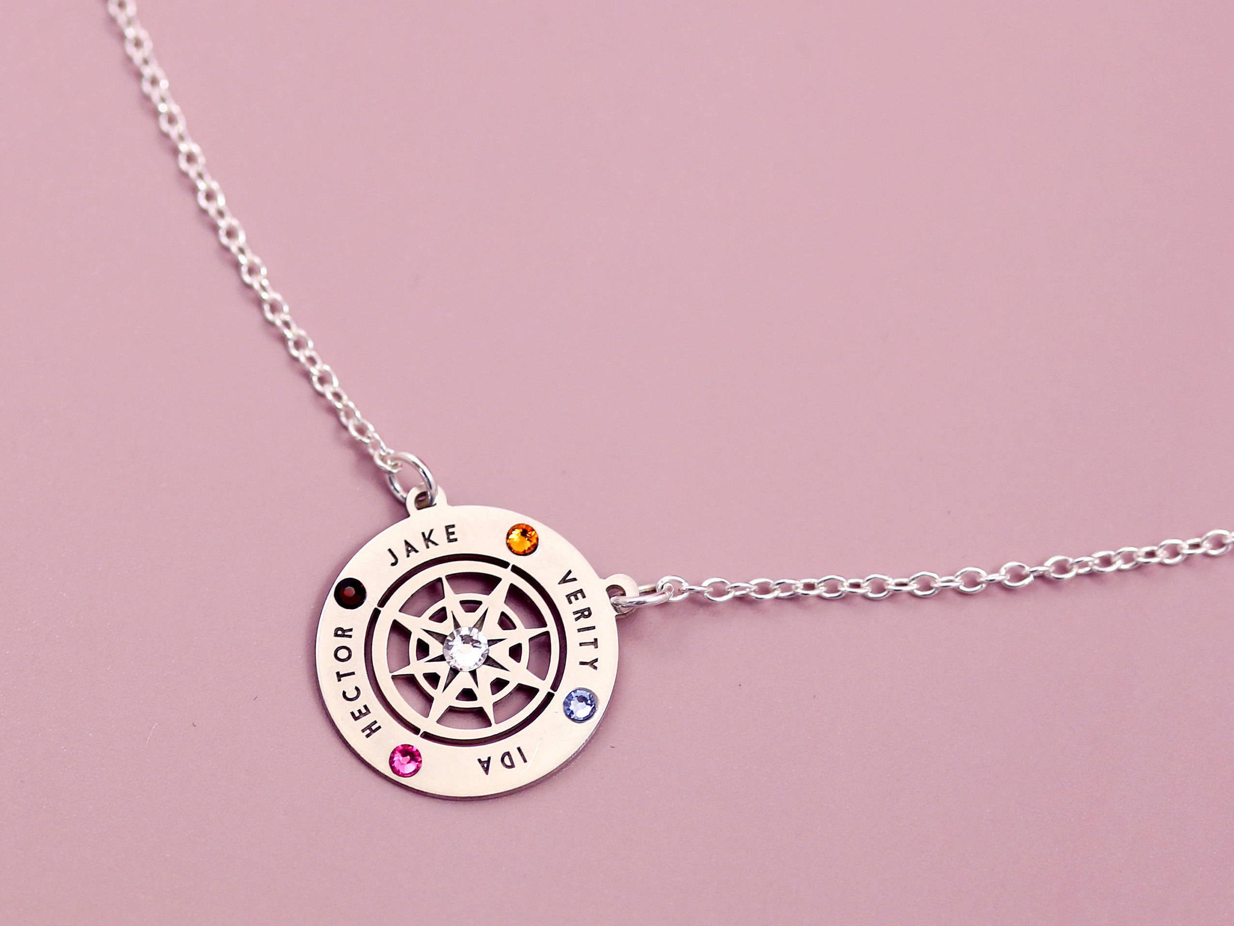 Bestfriend Necklace | Girl Gang | Gift For Bestfriend | Ill love you forever | Compass Charm | Squad Goals | Custom Name Necklace