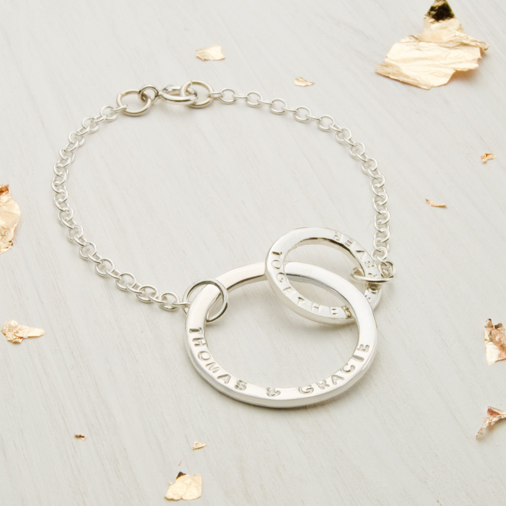 Eternity Bracelet, Personalised Infinity Bracelet, Gift For Wife, Engagement Gift, Anniversary Present, Wedding Gift, Bridal Jewellery