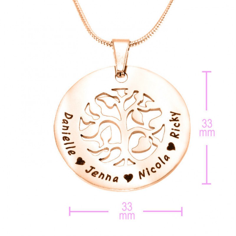 BFS Family Tree Necklace - Rose Gold - The Handmade &trade;